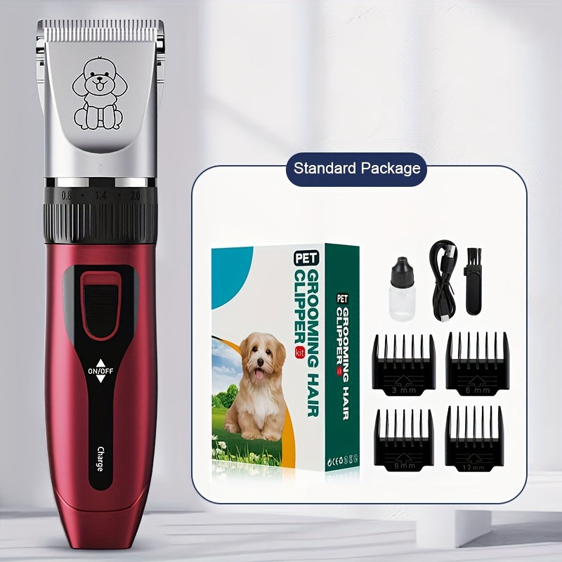 Dog Grooming Kit Low-Noise Cordless For Dogs And Cats