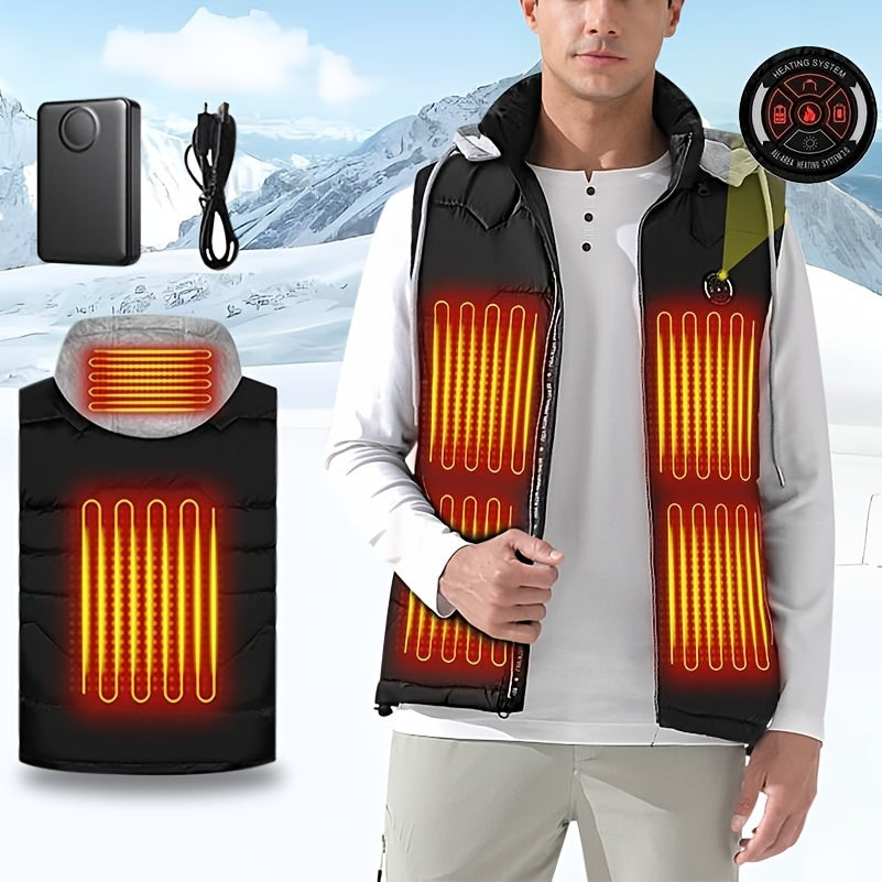 Heated Vest With USB Battery For Winter Outdoor Activities