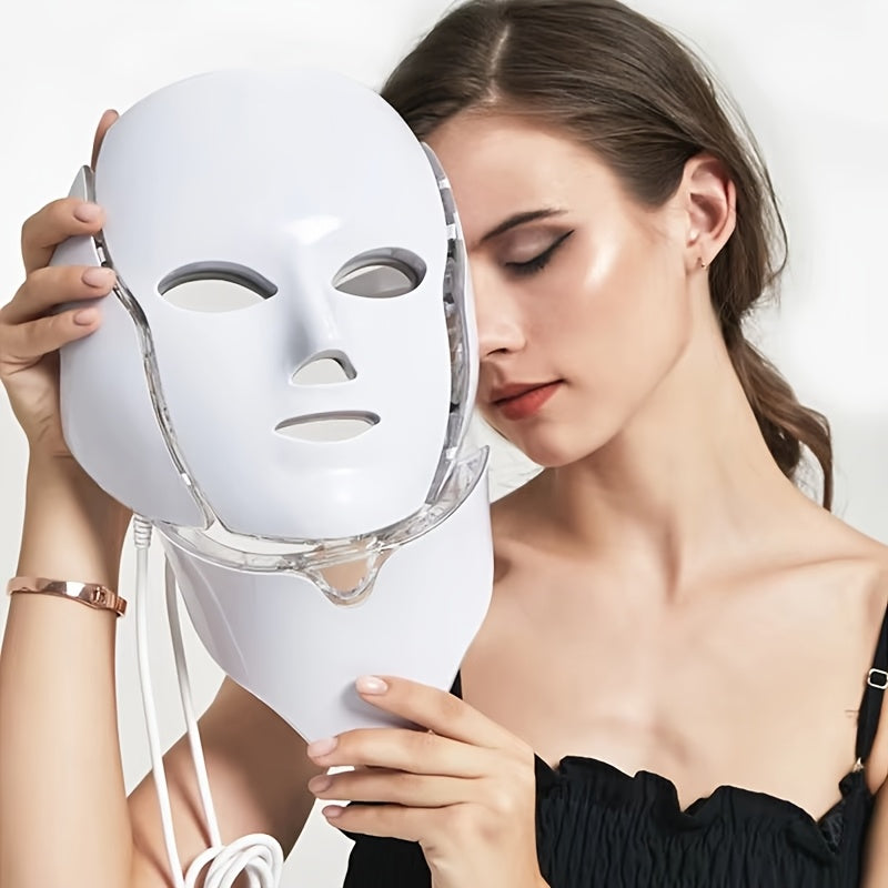 FDA Cleared New High-end Red Light For Face, 7 Colors LED Face Mask Light, Led Face Mask Light At Home, Blue Red Light Mask For Face
