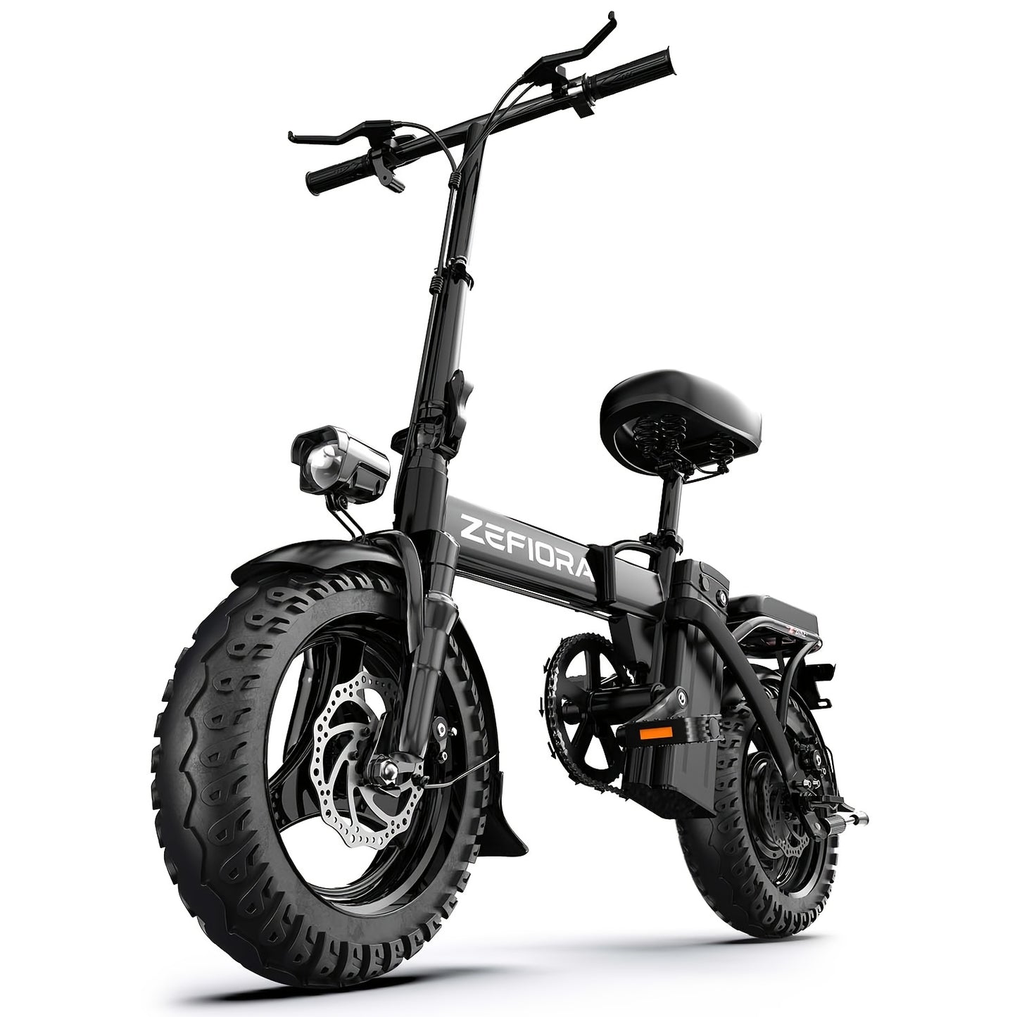 Adult Electric Bicycle, Compact Ebike Featuring a 740W Peak Motor, 48V Detachable Battery, Speeds Up to 25MPH & Ranges Between 10-45 Miles (Pedal Assist Level 1), Front Suspension, Flat-Resistant Tires, Ideal for Both Off-Roa