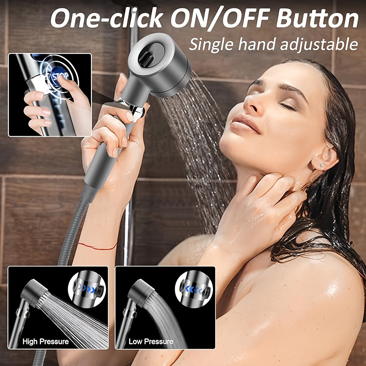 NUAN Shower Head Set With Five Filters Vortex Enhanced Flow