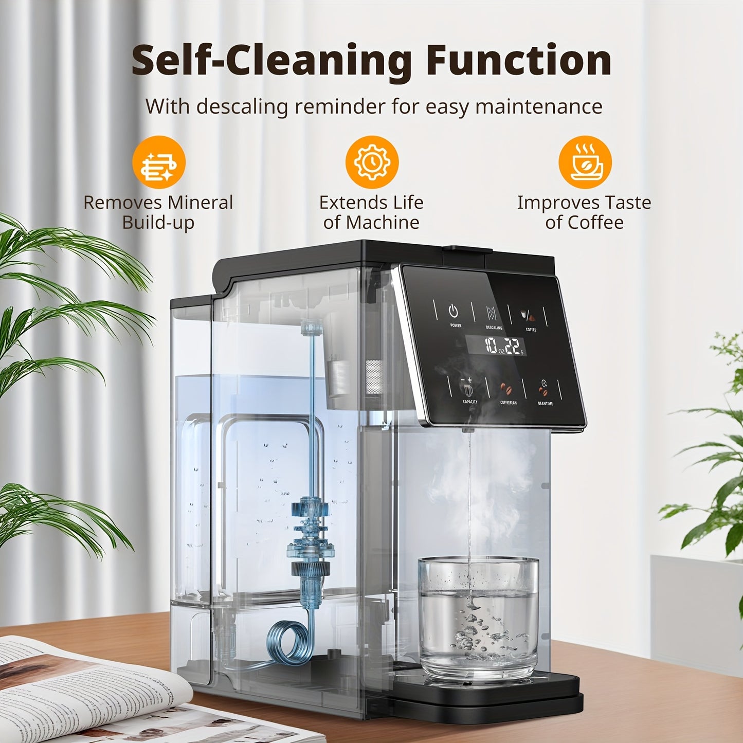 All-In-One Coffee Maker With 5 Grind Settings And K-Cup Compatibility