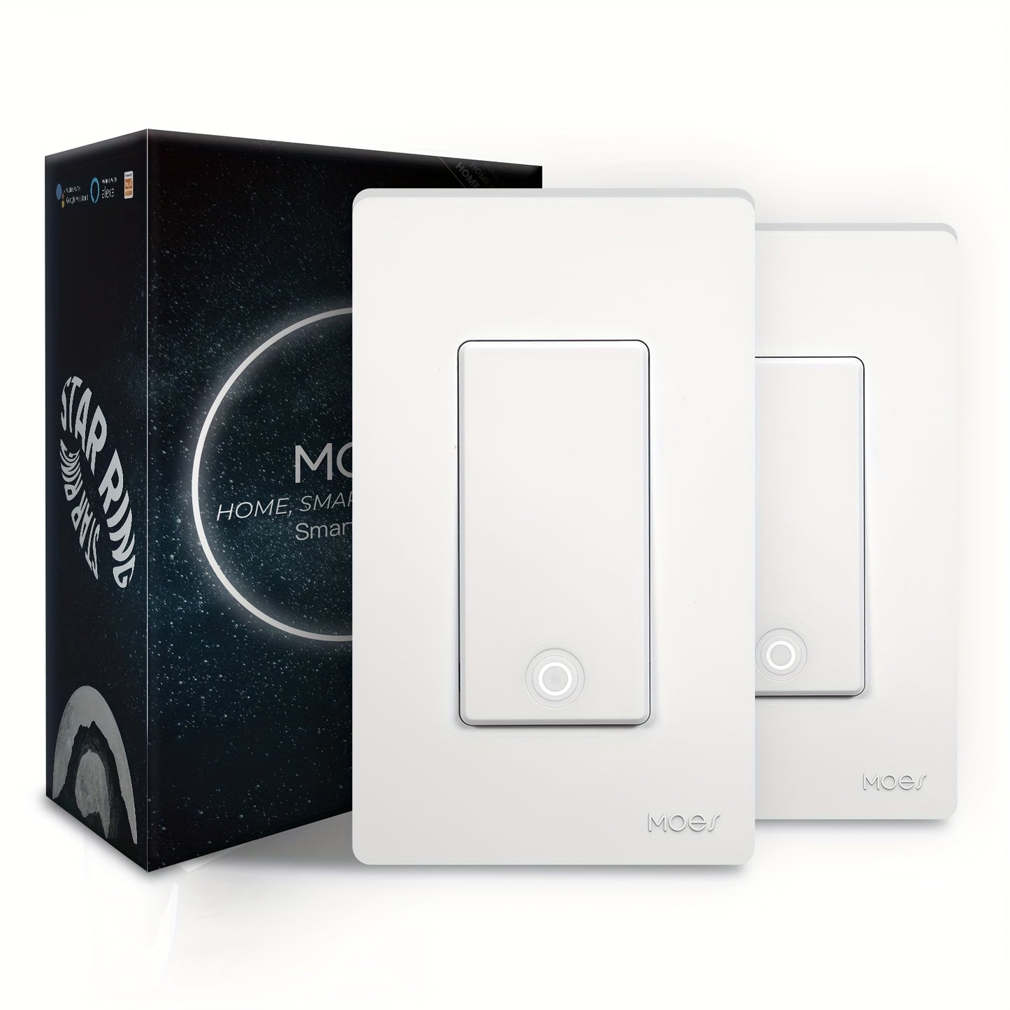 MOES Smart Light Switch 2.4GHz WiFi, 3-Way, Alexa/Google
