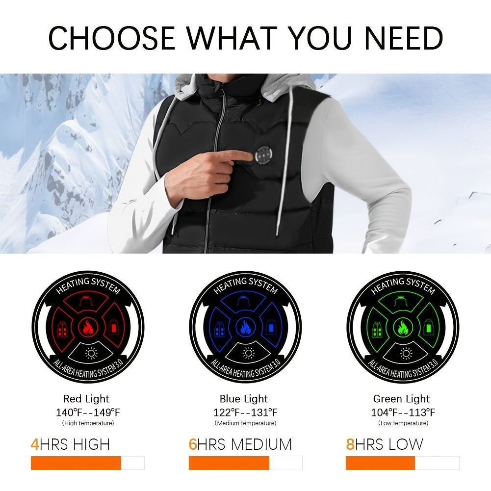 Heated Vest With USB Battery For Winter Outdoor Activities