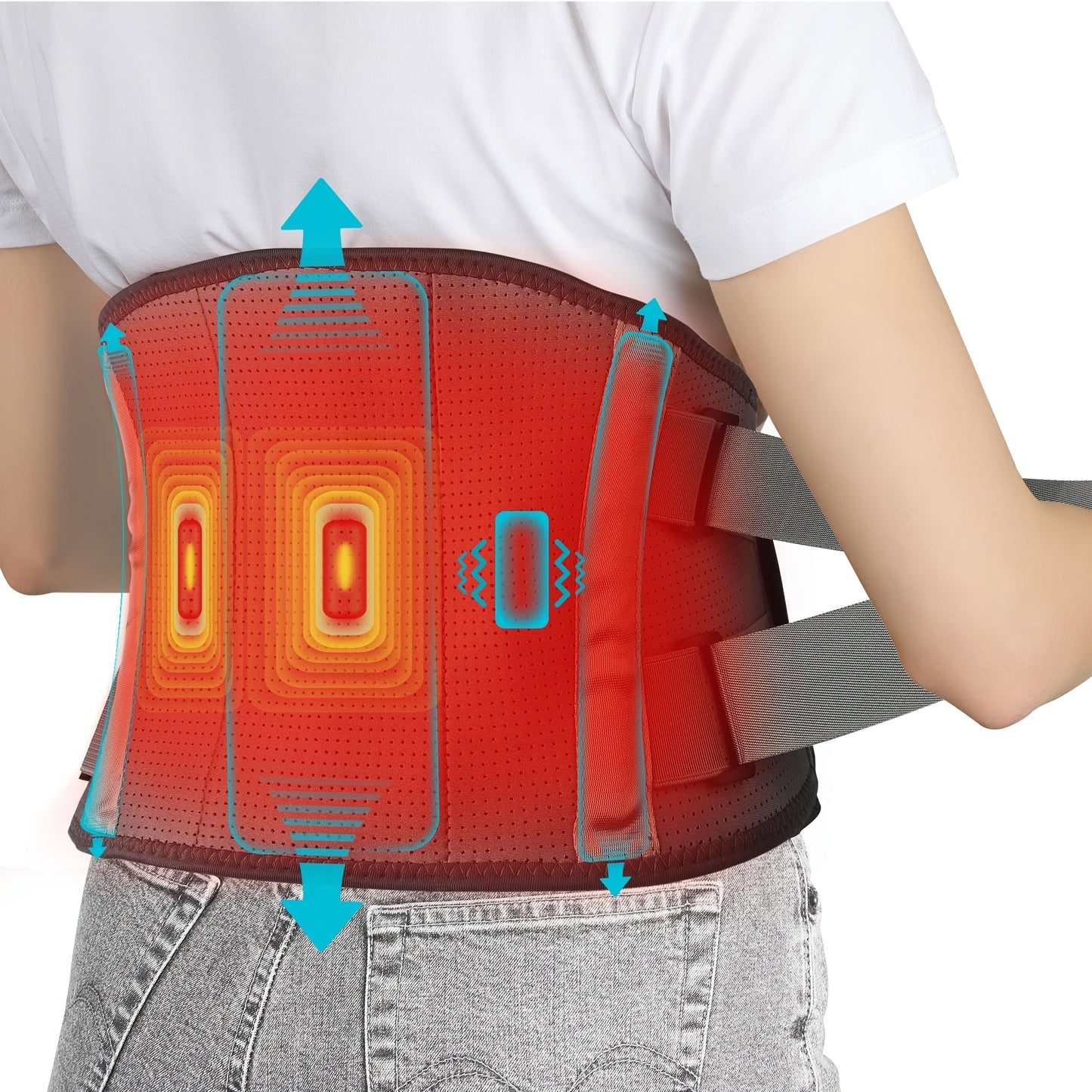 Alljoy Cordless Heating Pad And Back Massager With 3 Settings
