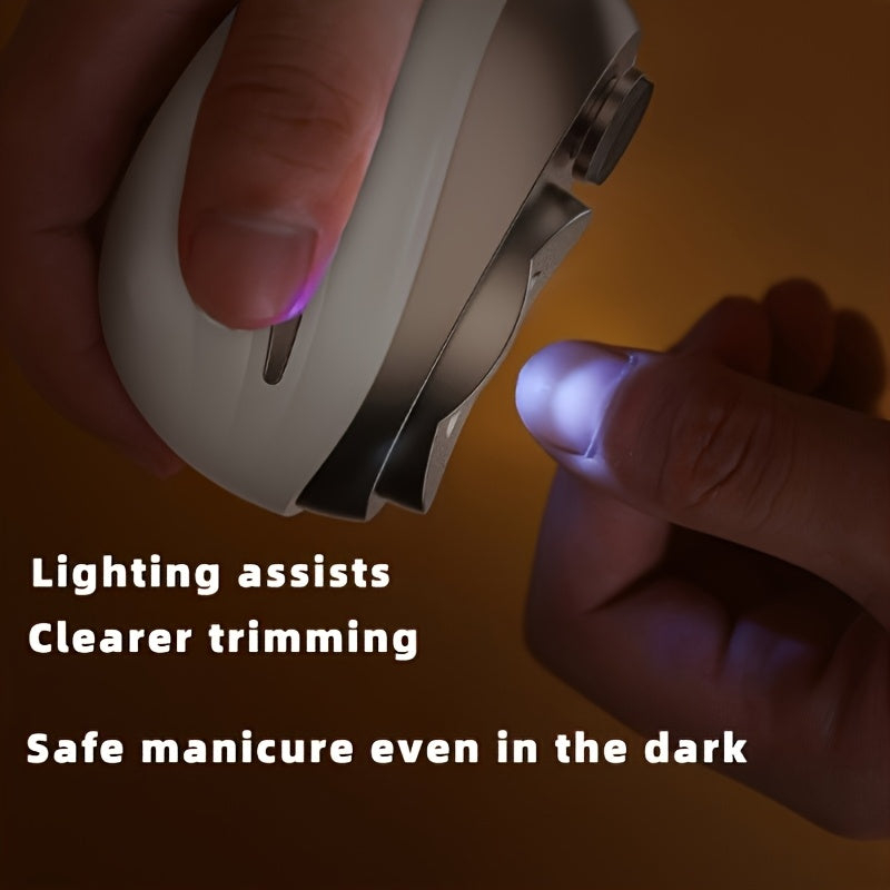 Electric Nail Clipper With LED Light For Personal Care