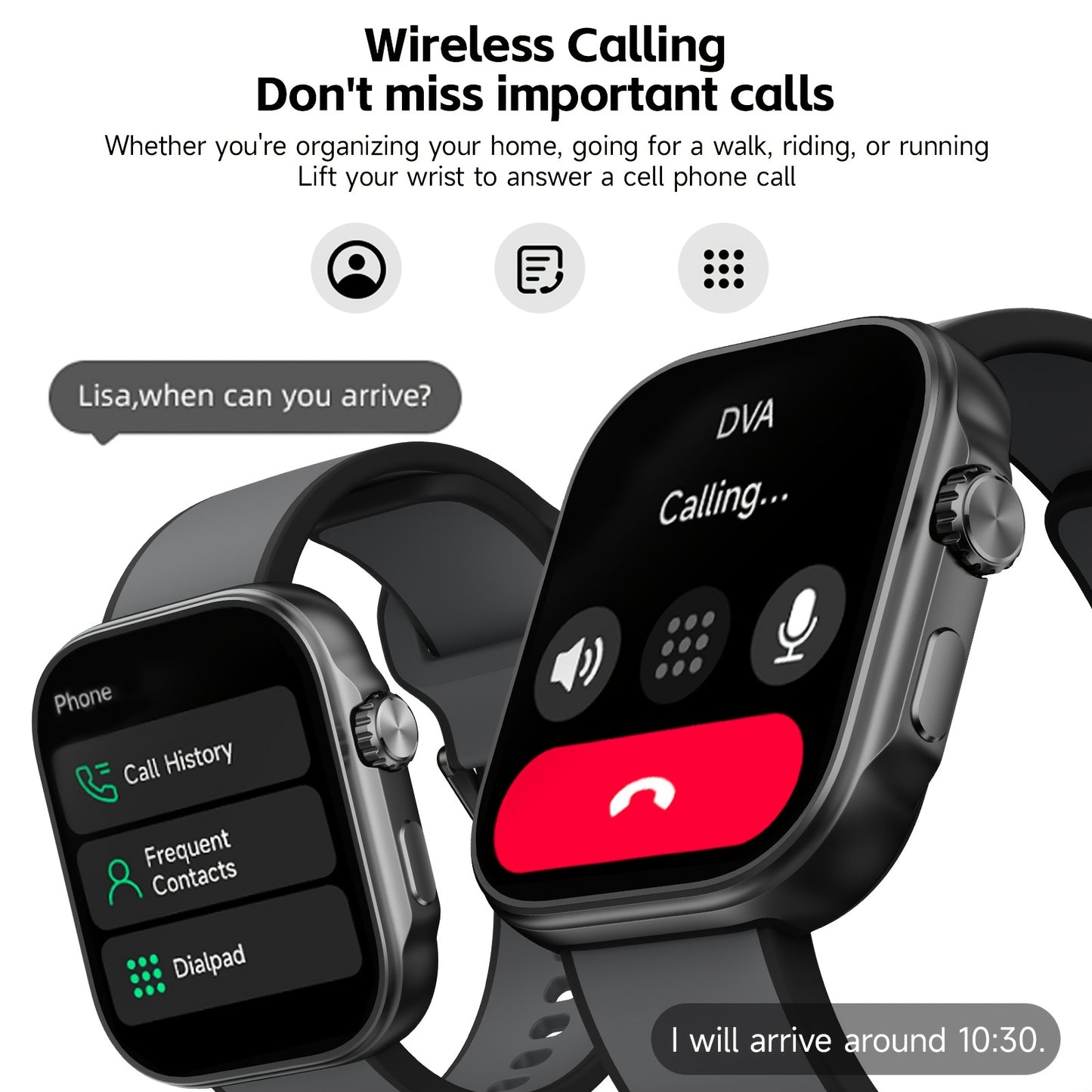Smart Watch Full Touch HD Display, 100 Sports Modes