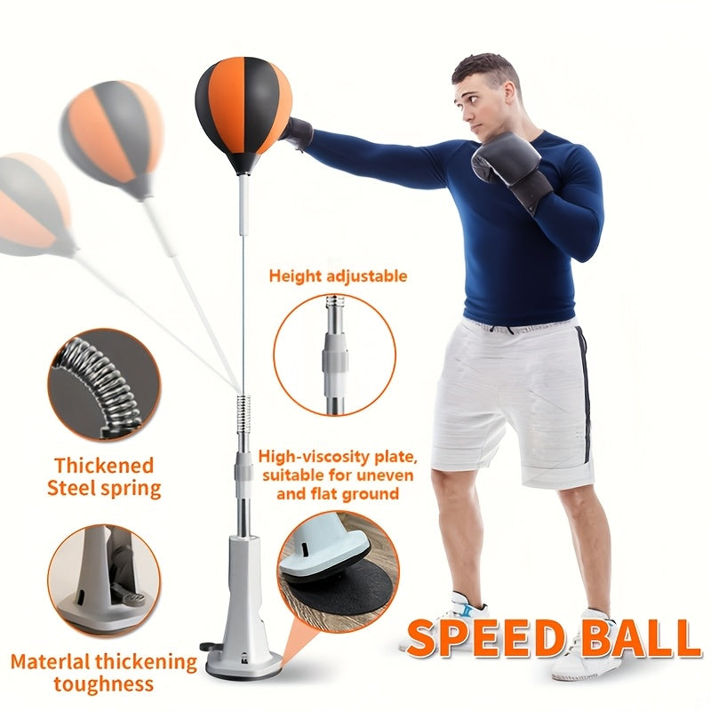 Reinforced High-quality Indoor Boxing Reflection Ball for Reaction Speed Training. Equipped with A Strong Suction Cup And 2pcs All-terrain Sticky Bases, Suitable for Adult And Youth Boxing Training And Fitness. Adjustable Siz