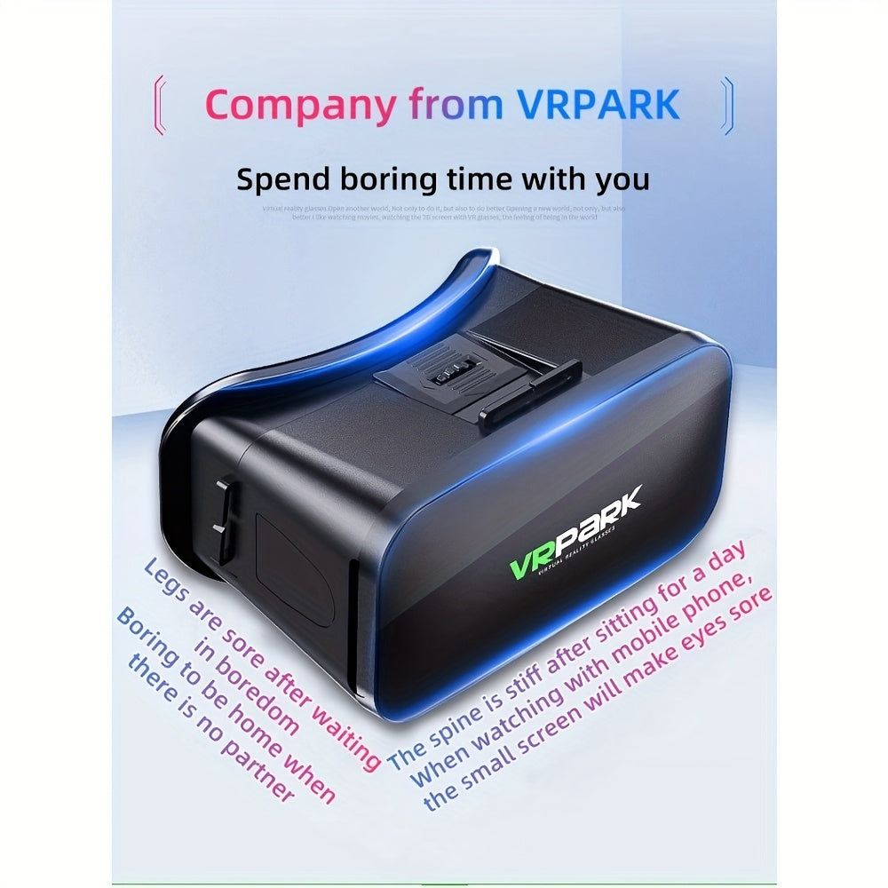 VR Headset All-In-One 3D Immersive Gaming, Lightweight ABS