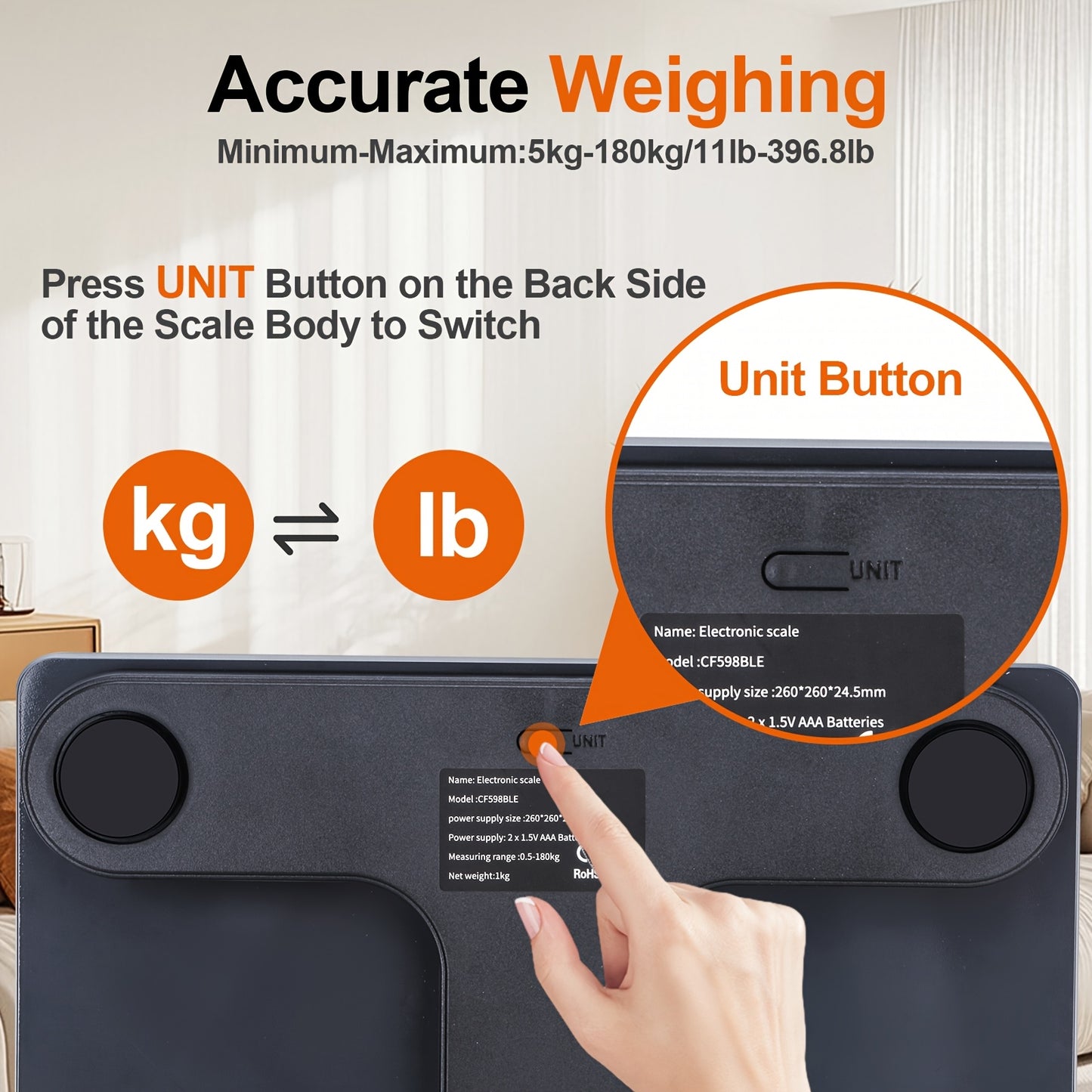 Digital Body Fat Scale With Smart App Connectivity Home Use