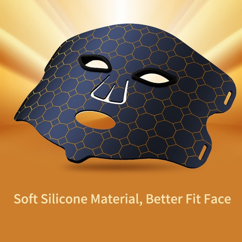 Four-mode LED Massage Mask, Rechargeable USB Powered Skin Care Beauty Mask, Equipped with 2000mAh Lithium Battery, No Fragrance, Suitable for Home Spa Relaxation