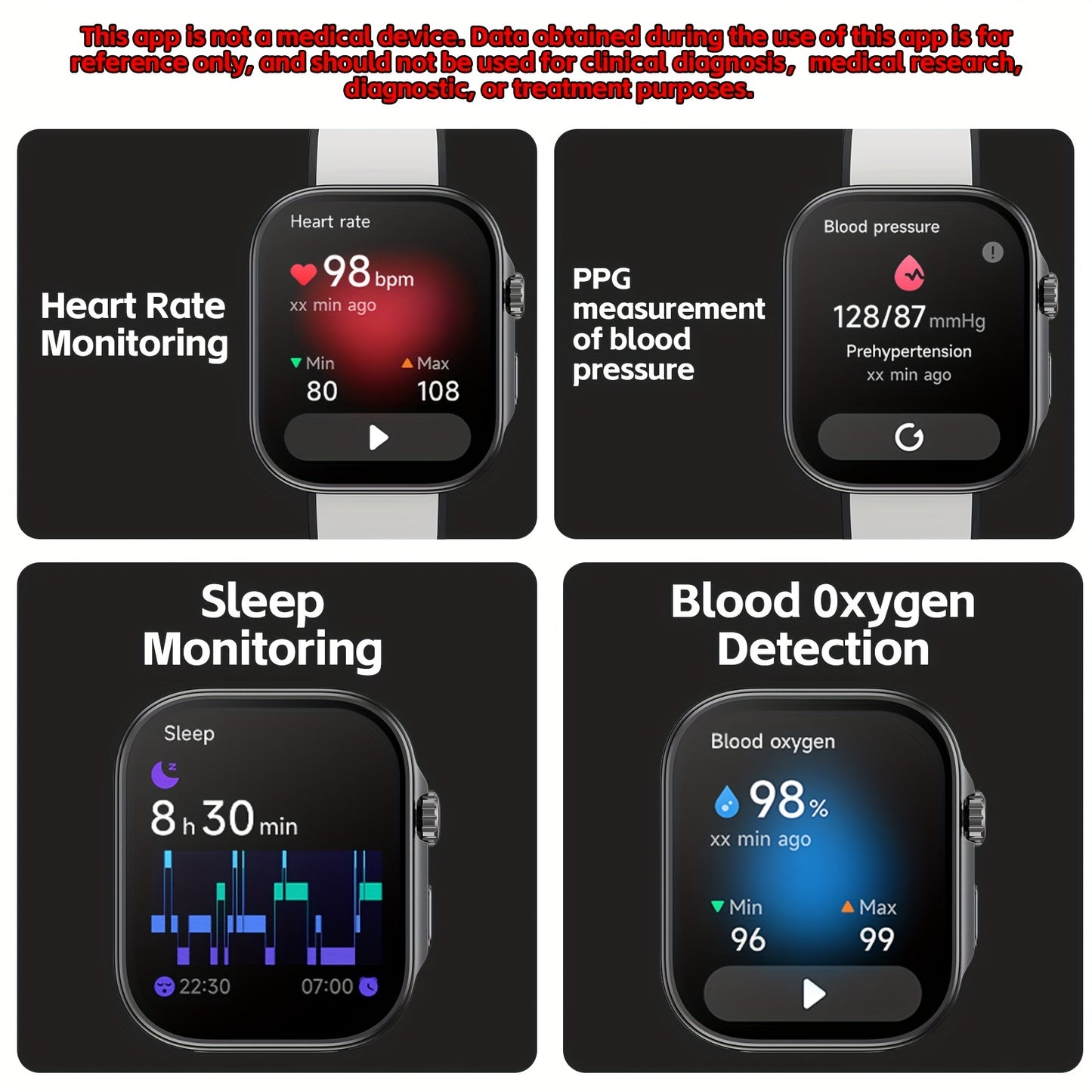 Smart Watch Full Touch HD Display, 100 Sports Modes