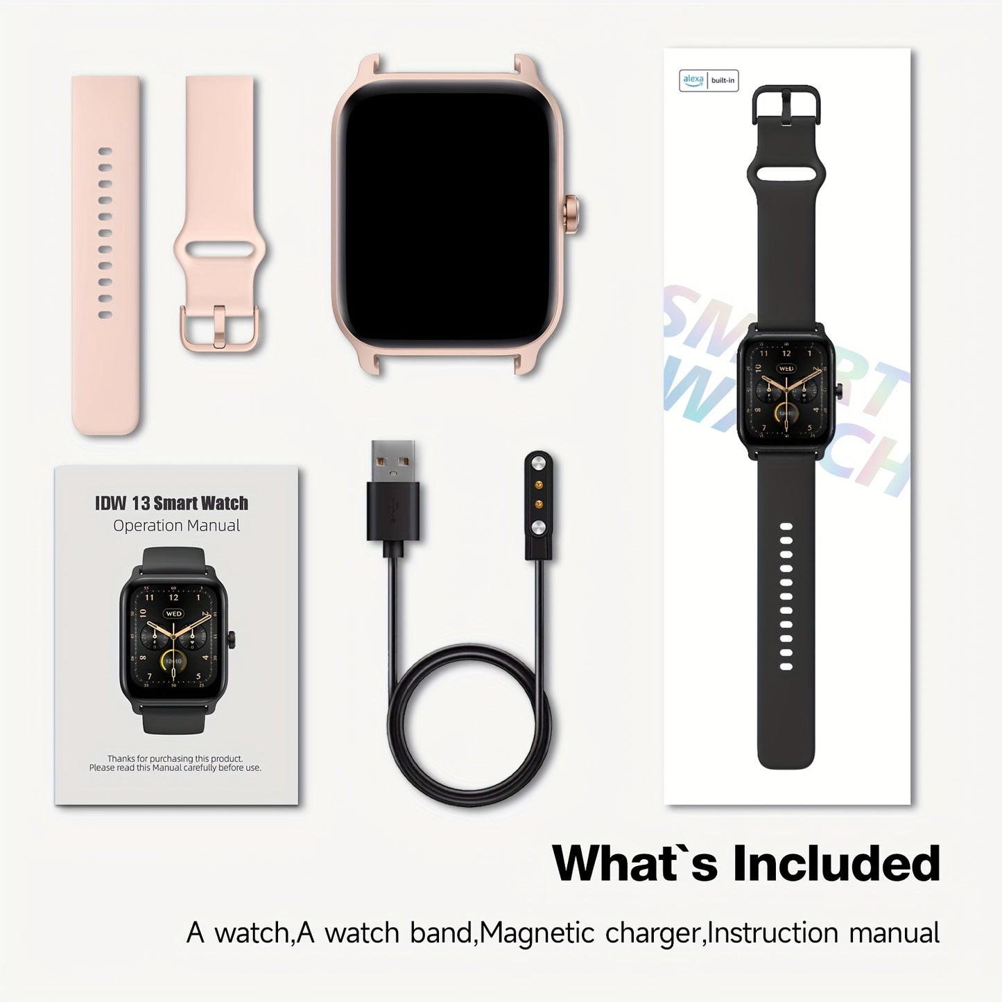 FAWEIO Smartwatch Alexa Built-In Fitness Tracker 100+ Modes