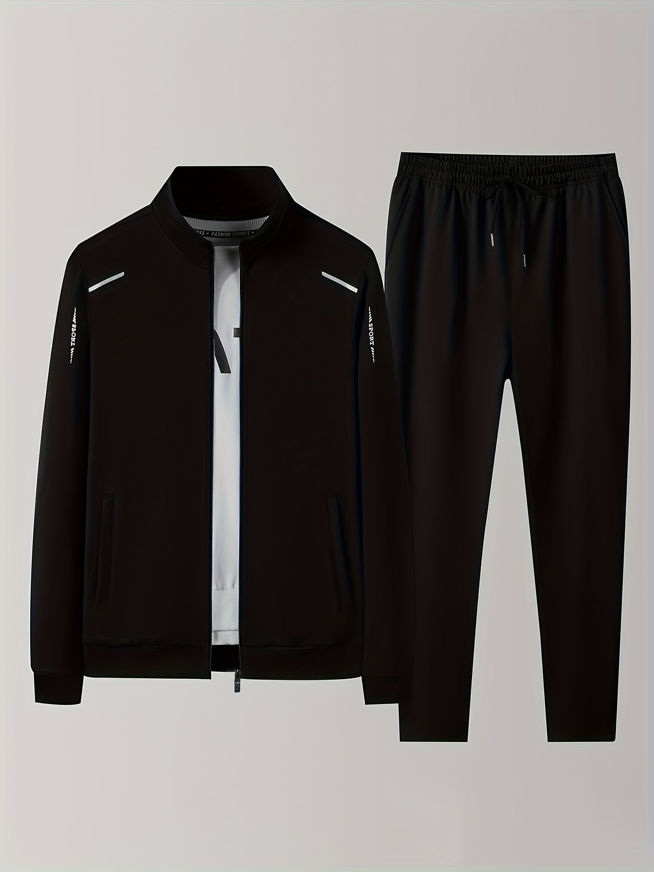 Men's Casual Sports Set: Breathable Polyester Hoodie And Joggers