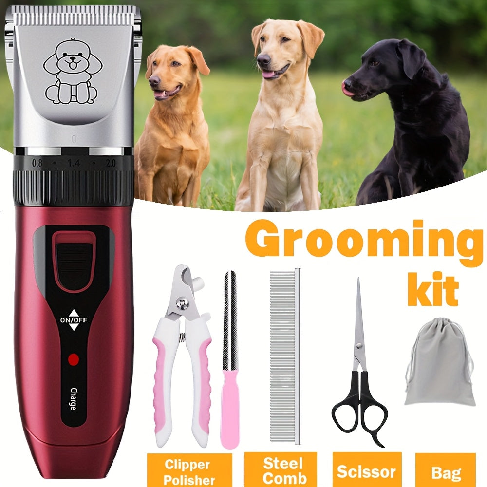 Dog Grooming Kit Low-Noise Cordless For Dogs And Cats