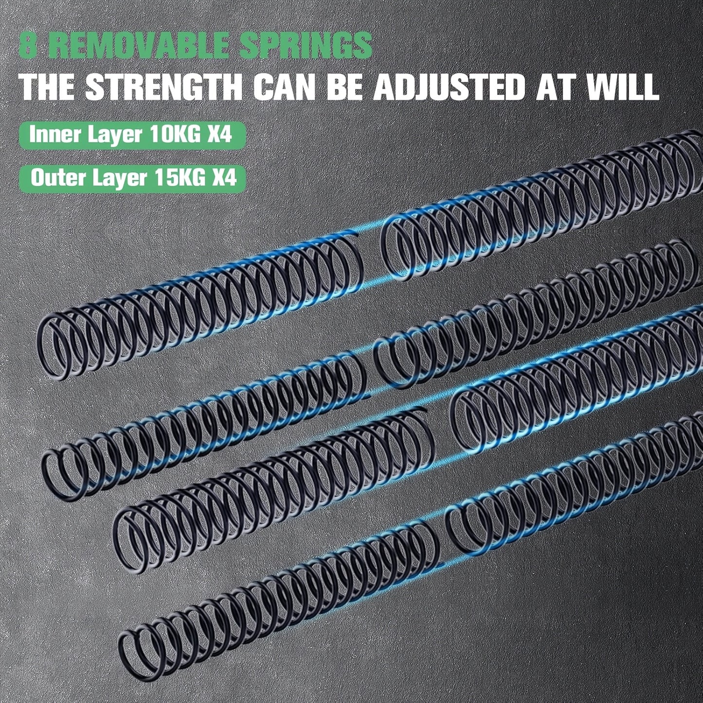 Arm Trainer Twist, 8-Spring Resistance, Stainless Steel
