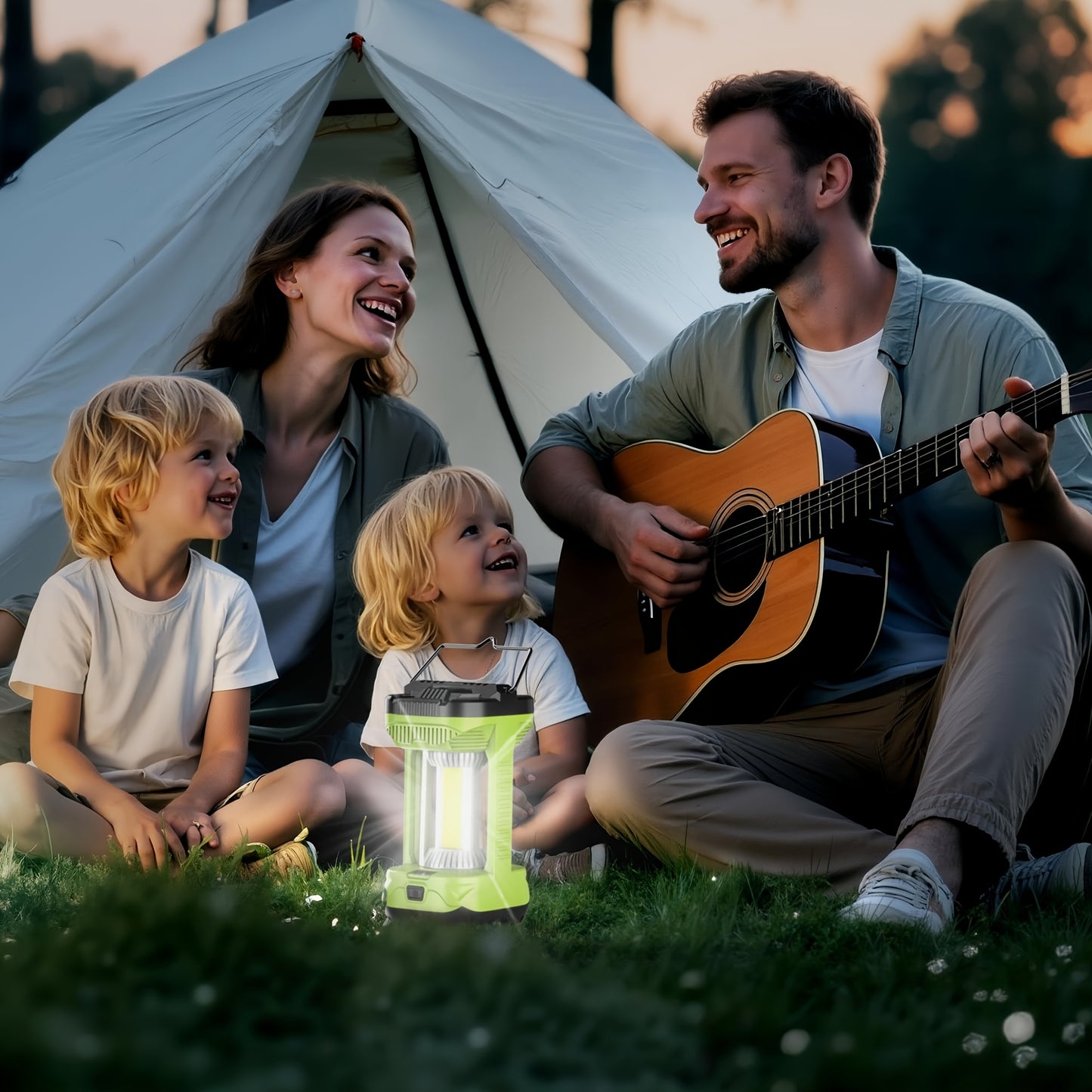 Rechargeable Camping Lantern - 1000LM Ultra Bright LED, 4000Mah Battery, 4 Modes & Emergency Light, 360° Illumination for Power Outages, Hiking, Tent, Portable with Hanging Hook