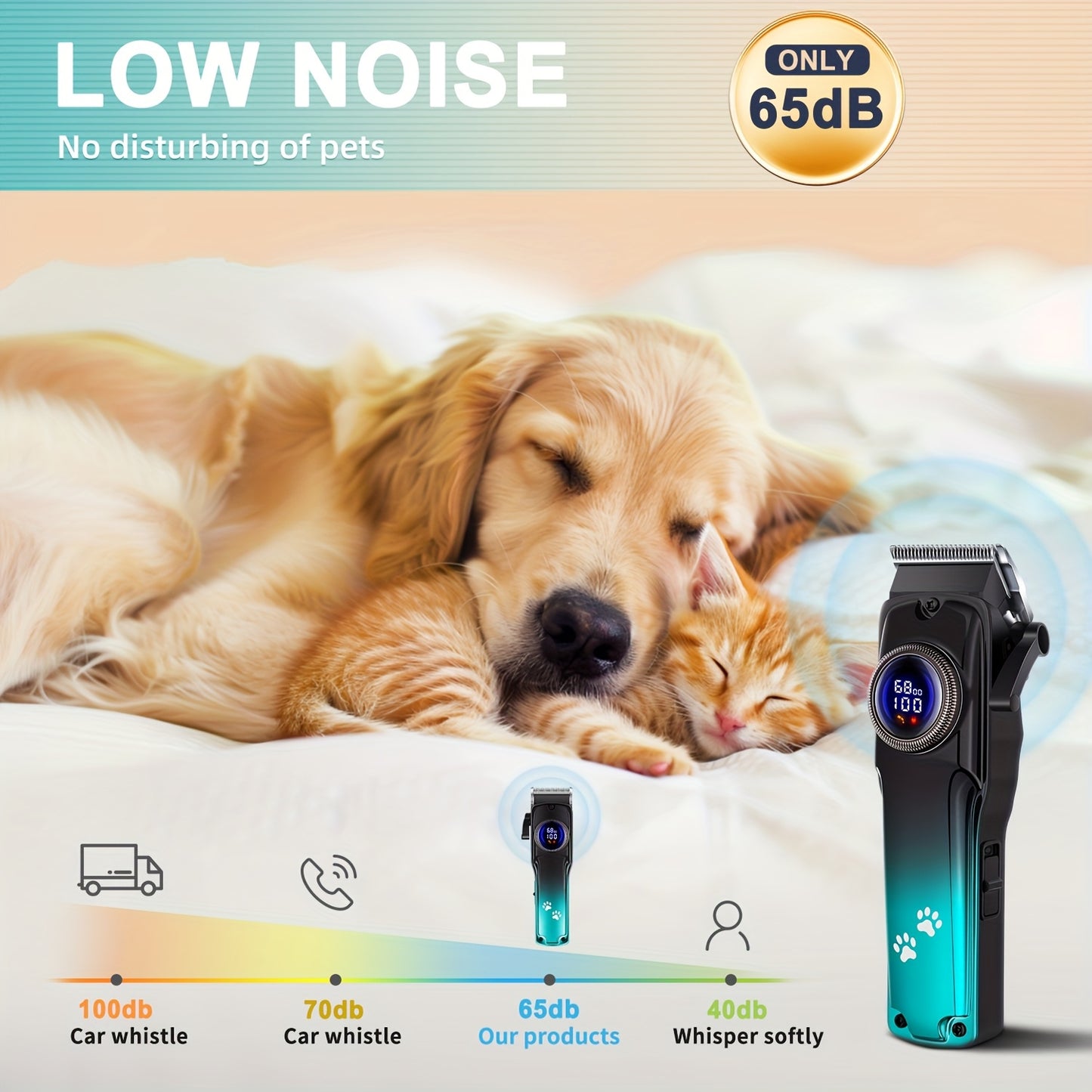 Pet Grooming Clippers G15 Cordless For Dogs And Cats