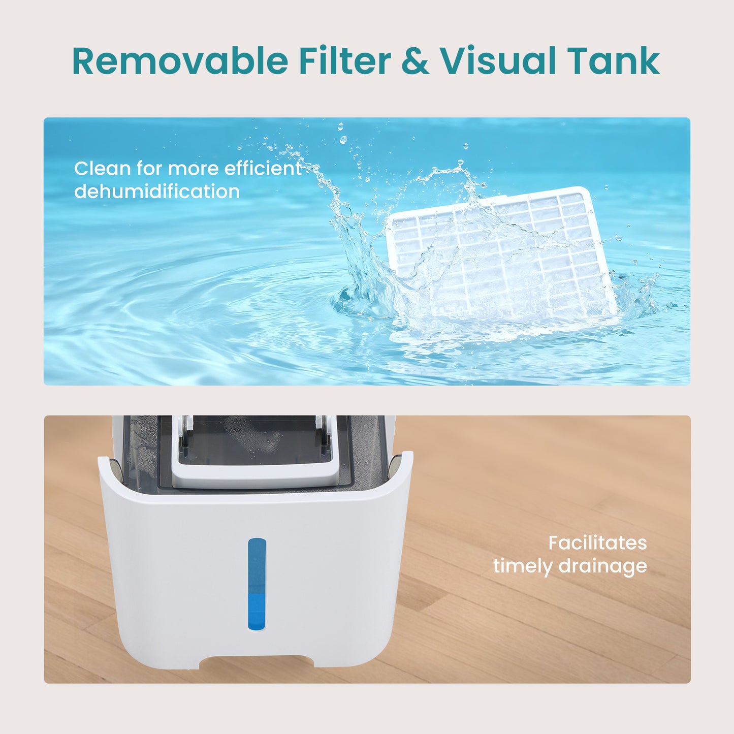 5500 Sq.Ft Energy Star Dehumidifier for Basement with Drain Hose, 50 Pint Portable Dehumidifiers for Home Bedroom Bathroom Large Room, Powerful Moisture Removal and Humidity Control