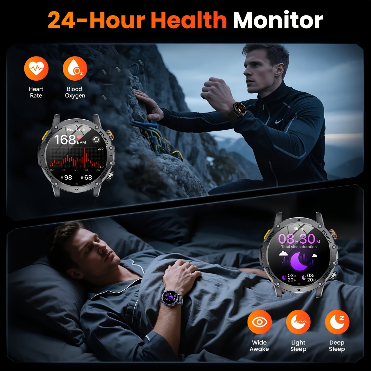 MINGTAWN Smartwatch HD Full Touch Screen Fitness Tracker