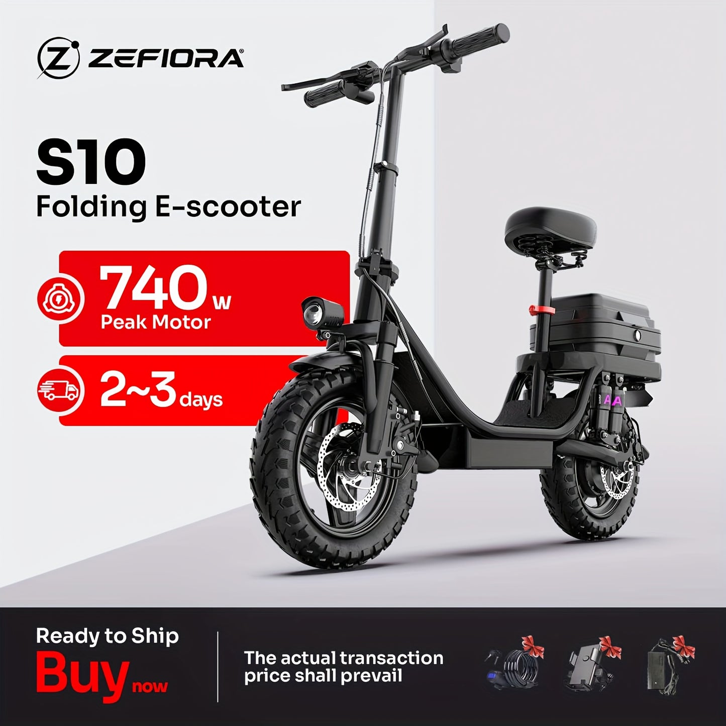 ZEFIORA S10 MAX 740W Peak Electric Scooter, Folding Electric Bicycle for Adults And Teenagers, 14" Tires, 54.6V 8-20Ah Removable Battery, LCD Screen, Puncture-Proof, Front And Rear Lights-Ideal for Commuting And Outings, The