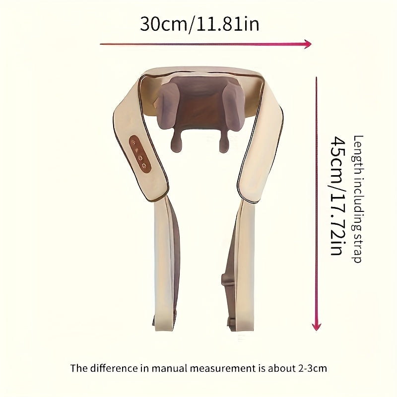 Neck Massager With 6 Massage Nodes, Kneading Special Artifact Trapezius Leg Neck Automatic Massager, Wireless Neck Massager With Heating, Shiatsu Shoulder And Back Massager, Massages Like A Human Hand, Gift For Women