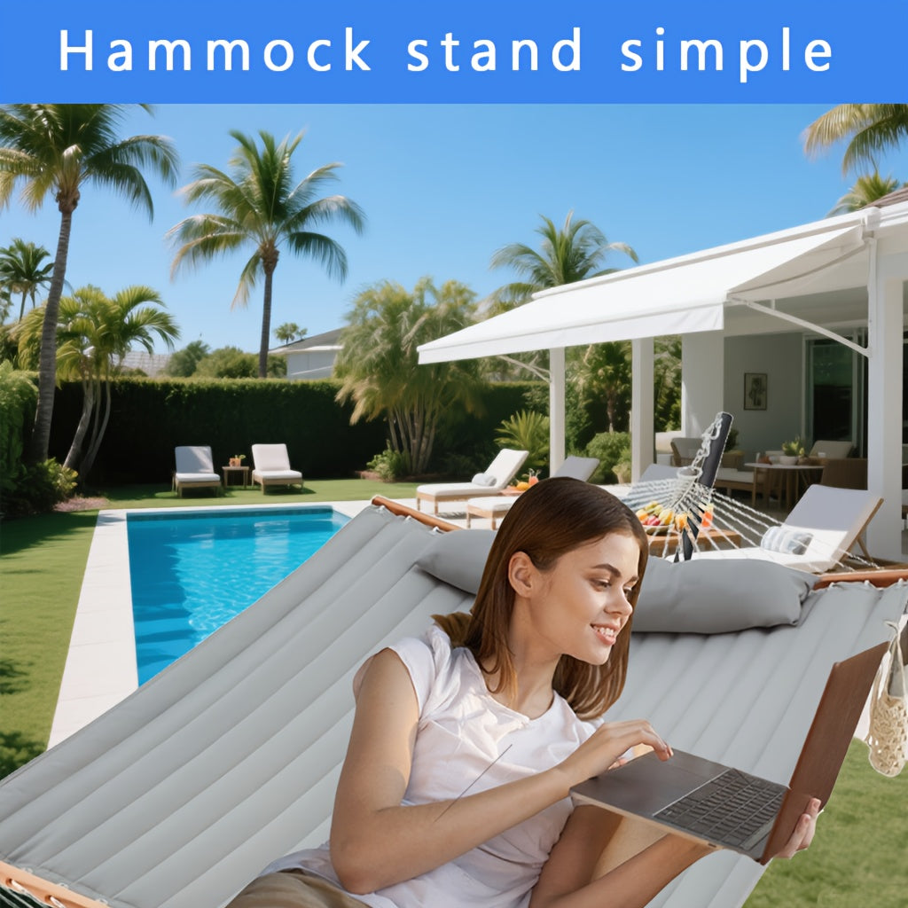PIONEERWORKS Heavy-Duty Two-Person Hammock With Steel Stand