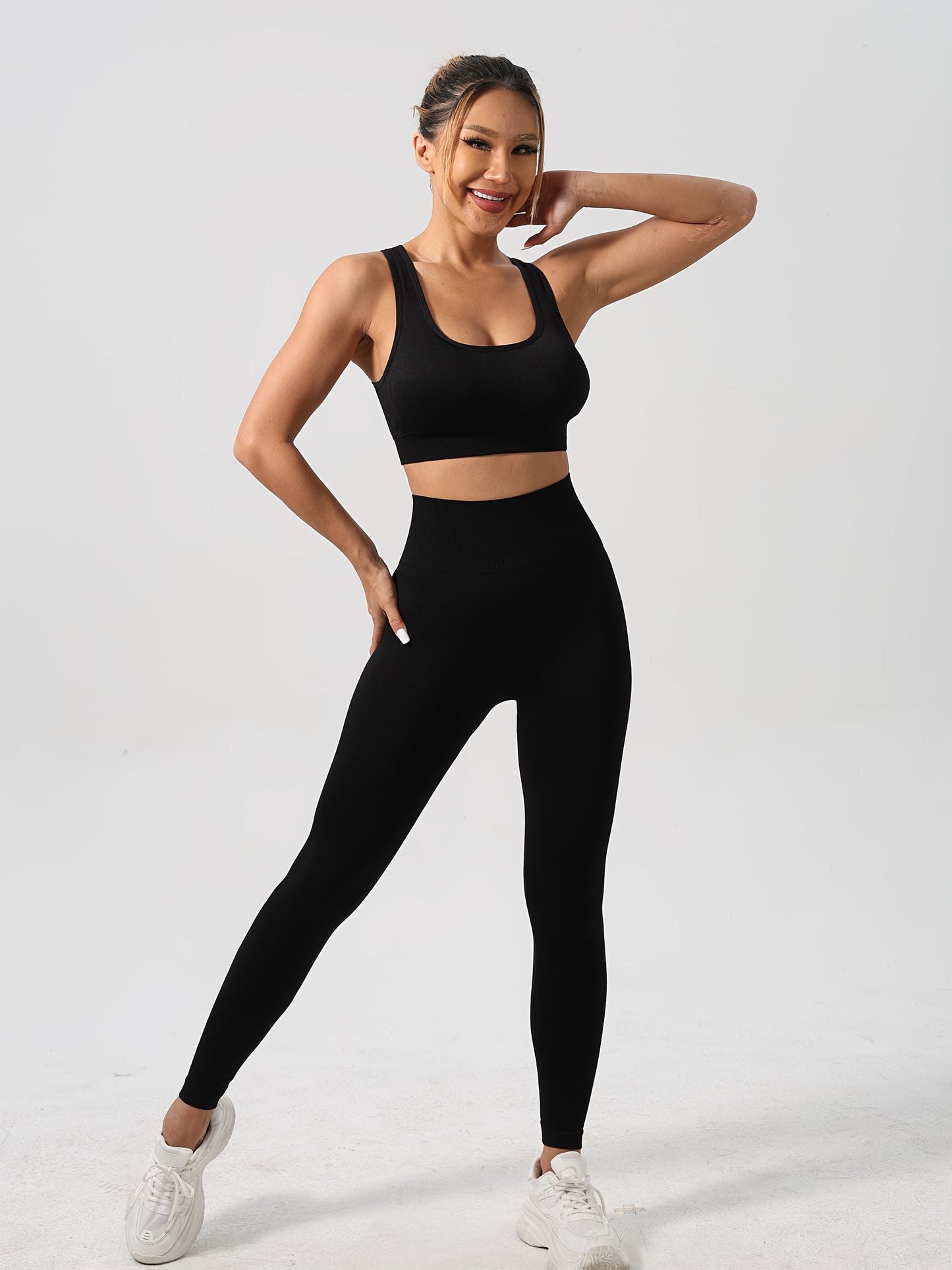Yoga Sport Leggings Vest Set