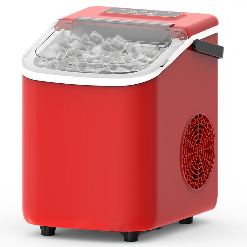 Ice Maker, with A Handle On The Countertop, Make 9 Bullet-shaped Ice Cubes In 6 Minutes, 24-hour Ice-making Capacity Of 26 Pounds, Equipped with An Automatic Cleaning Function, Comes with An Ice Basket And An Ice Scoop