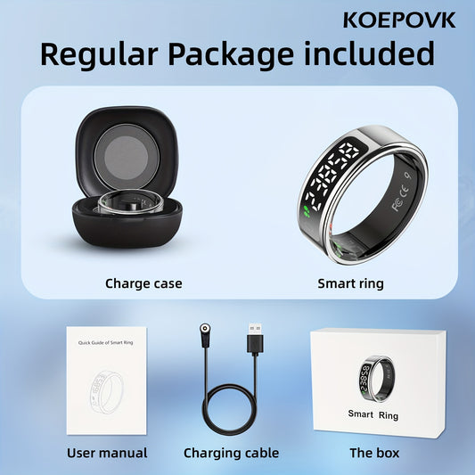 Smart Ring Water-Resistant Fitness Tracker With Sleep Analysis