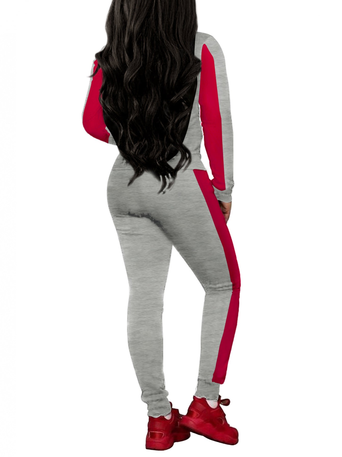 SCACTO Women's Two-Piece Full-Zip Hoodie Set With Shapewear