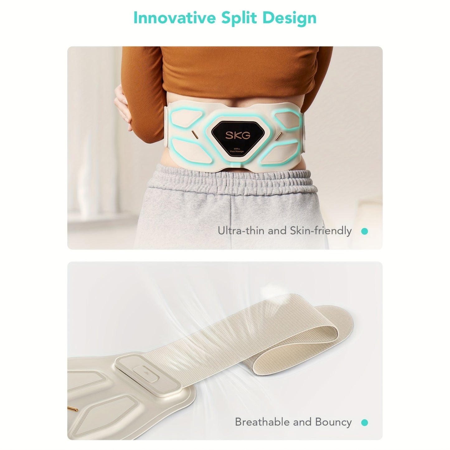 SKG Massage Belt Dual-Use Wireless Heating And Vibrating