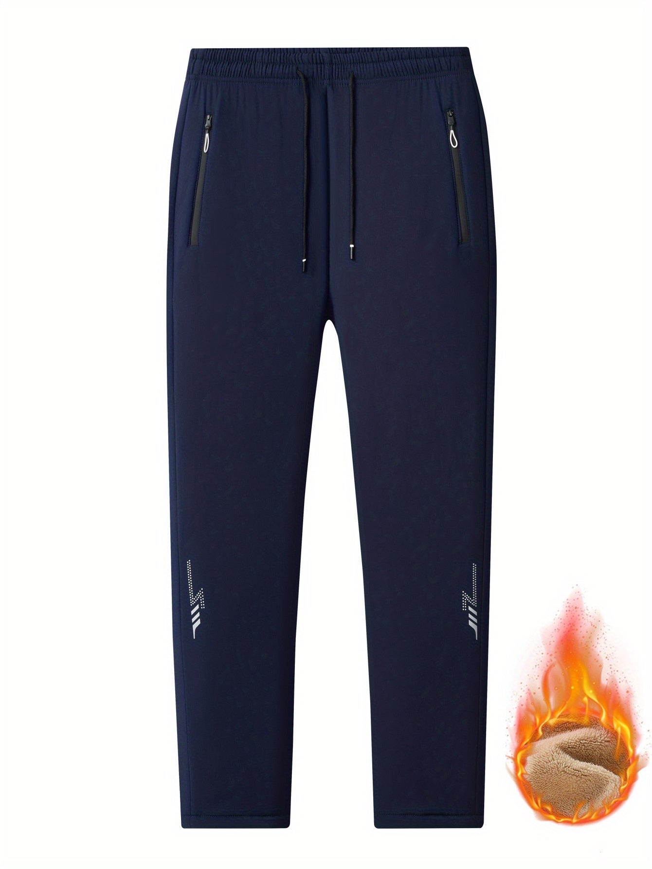 Sweatpants Thermal For Outdoor Activities Zipper Pockets