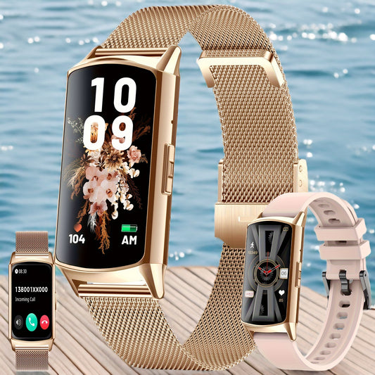 SGDDFIT 1.58inch AMOLED Smart Watch For Women & Men - Wireless Fitness Tracker With Call Integration, Sleep Monitor, Activity Tracker, Calorie Counter, 240mAh Battery