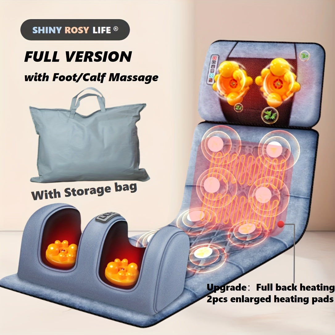 SHINY ROSY Full Body Massage Pad With 10-Zone Wave Vibration