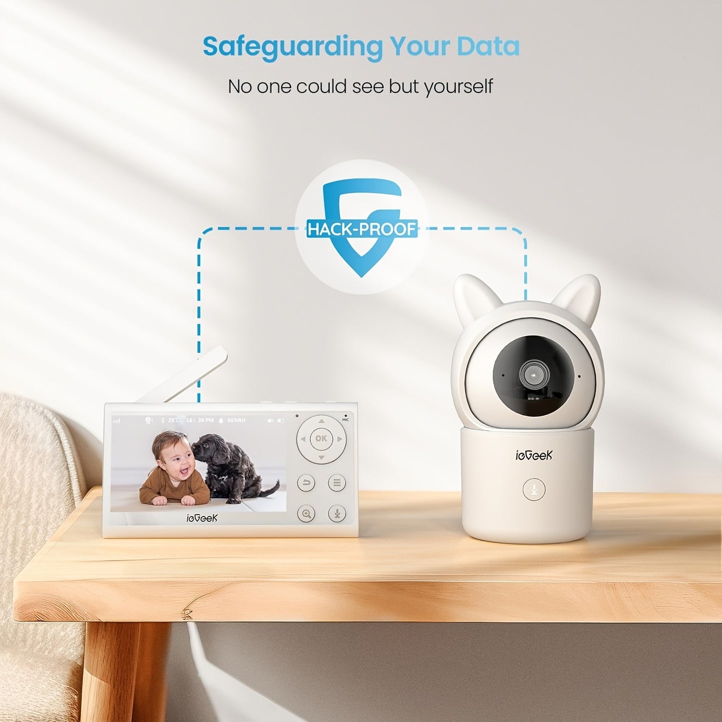 IEGEEK Video Monitor 1080P FHD with Night Vision and WiFi