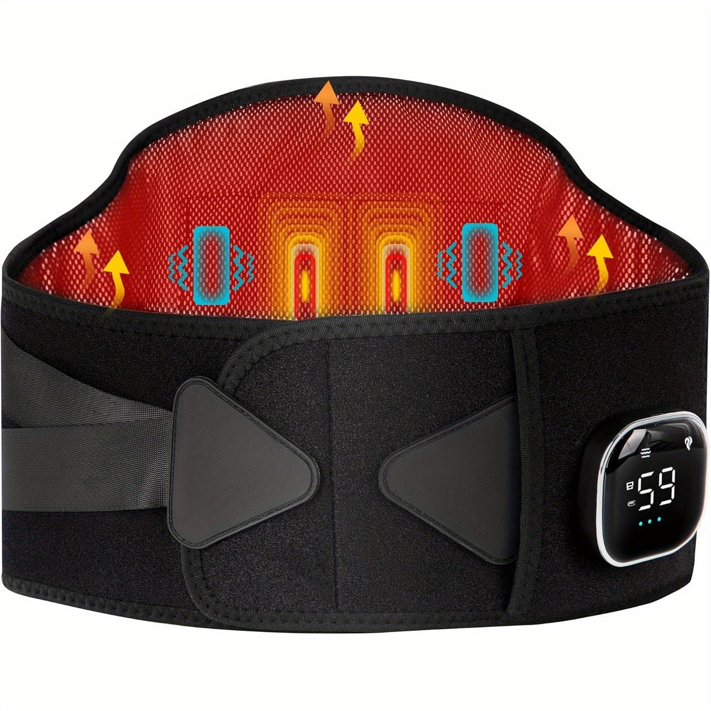 Alljoy Cordless Heating Pad And Back Massager With 3 Settings