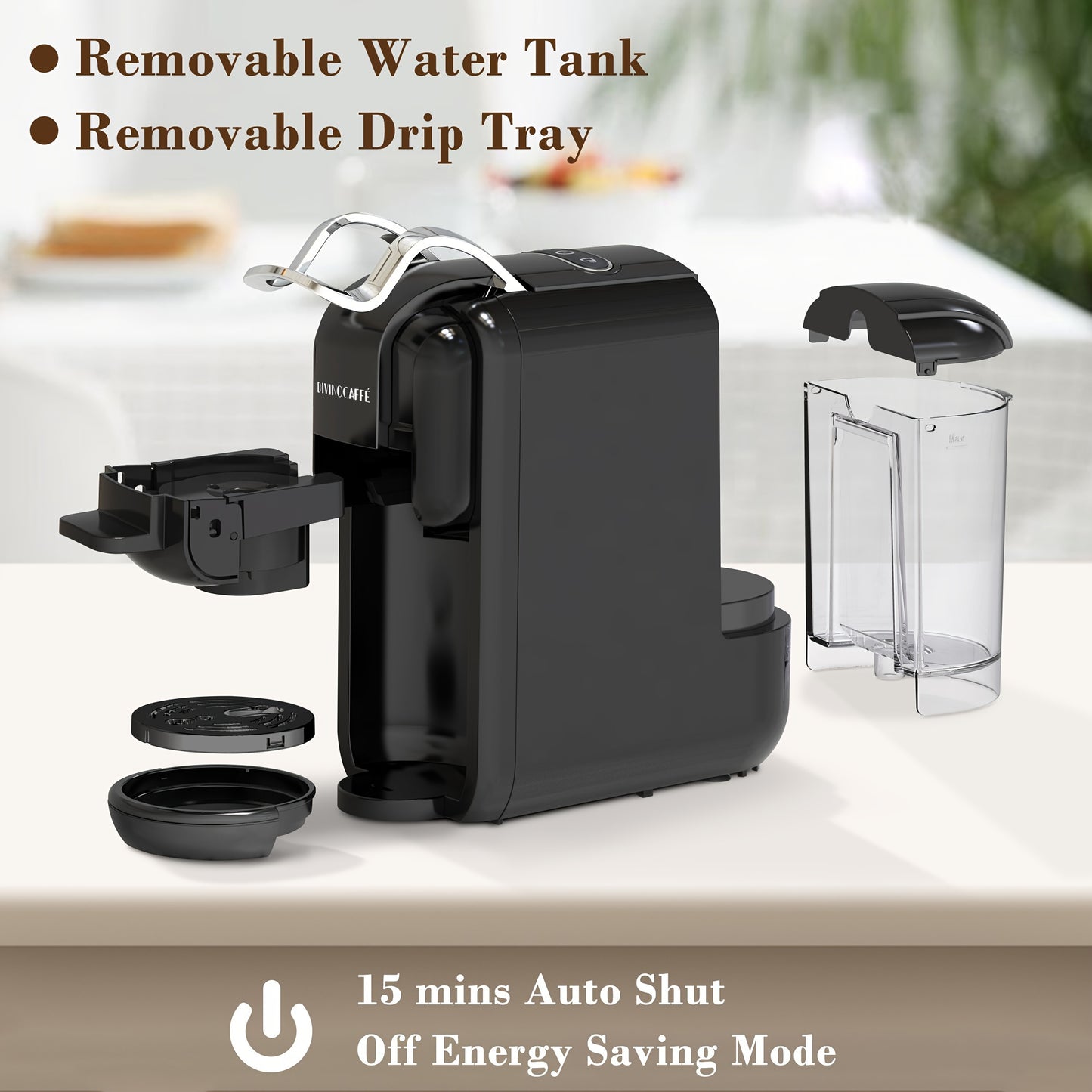 Espresso Machine 3-In-1 Capsule And Ground Coffee Compatible