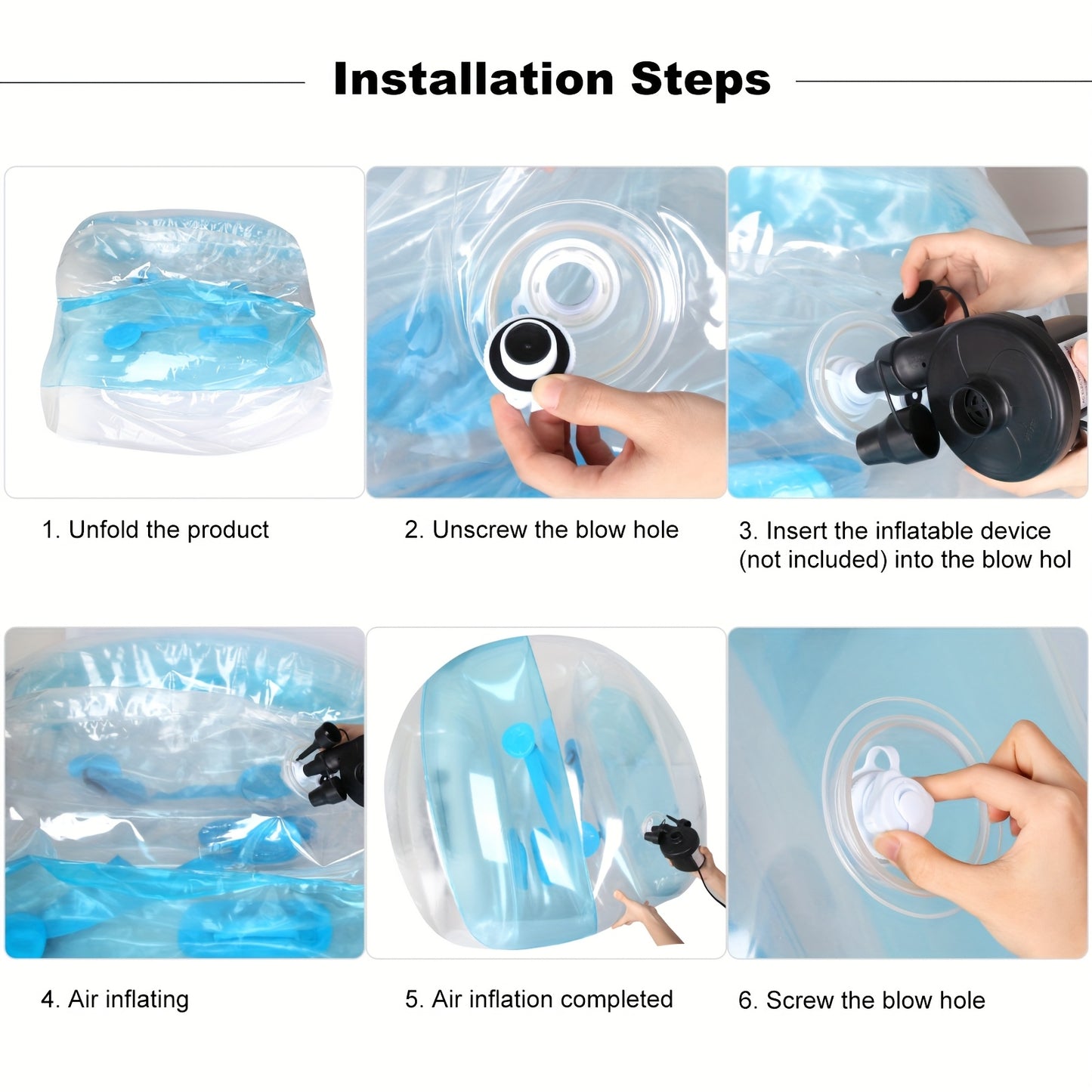 1pc Inflatable Bumper Balls for Adults Bumper Bubble Soccer Balls 0.3mm Ultra-Thick PVC for Sumo Football Zorb Human Hamster Ball Body for Outdoor Games Team Gaming Play