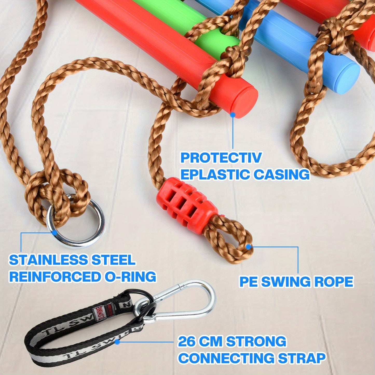 Rope ladder kids and adults climbing games fun toys swing accessories tree house playground game set