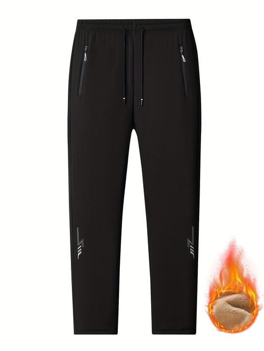 Sweatpants Thermal For Outdoor Activities Zipper Pockets