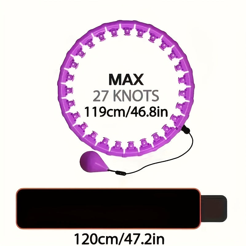 2-in-1 Smart Fitness Ring for Weight Loss, 24 Detachable Segments, Portable Resistance Trainer for Women Beginners