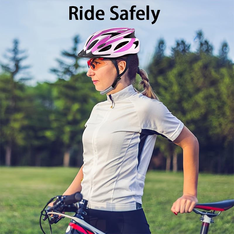 Bicycle Helmet, Unisex Adjustable Lightweight, Breathable Ventilated Honeycomb Design, Built-in Cushioning Pads Sun Visor, Safe Comfortable Riding Experience for Cycling