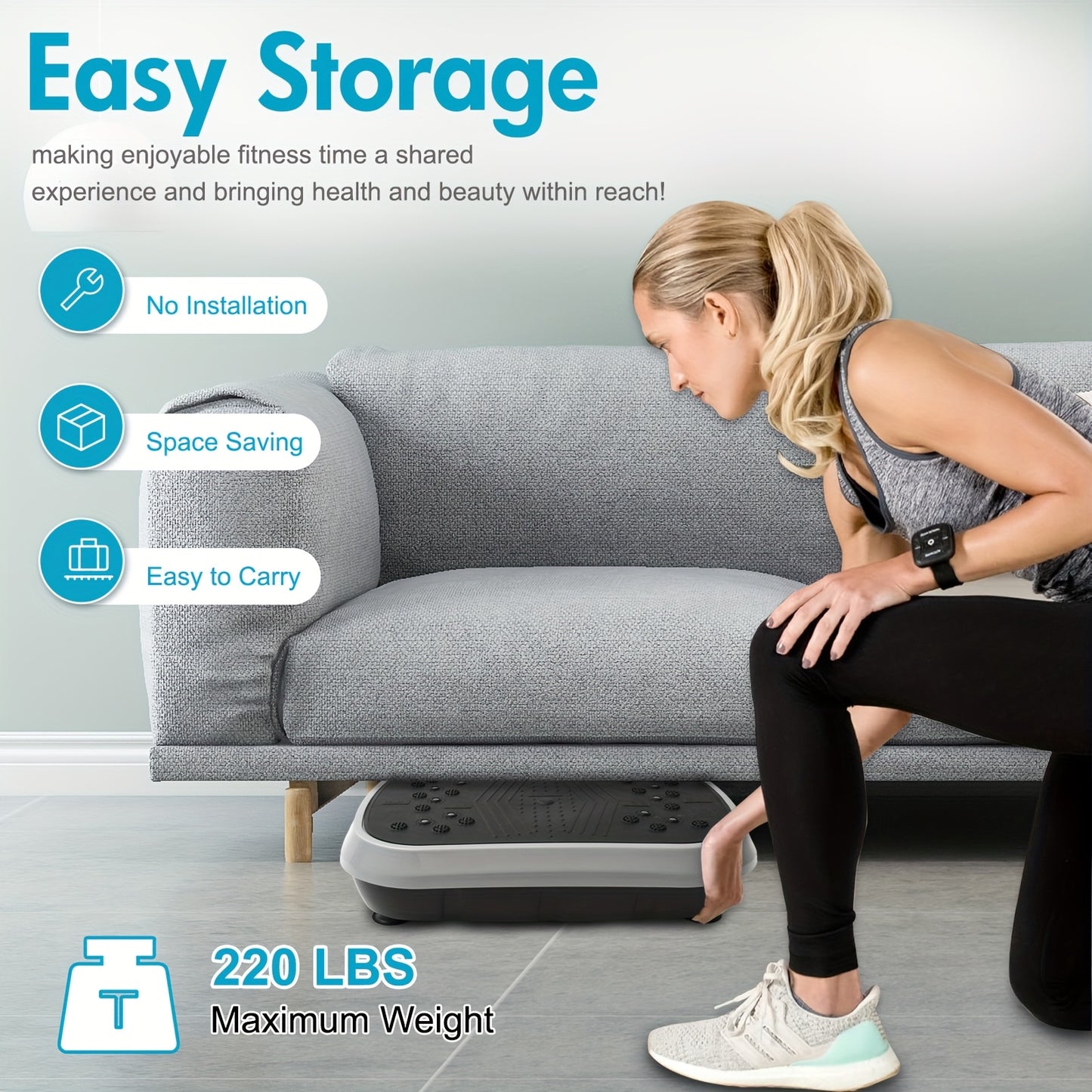 Vibration Plate Exercise Machine With 99 Speeds For Home Gym