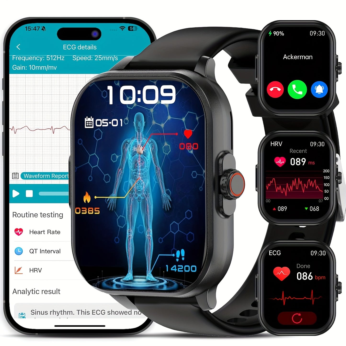 Marsyu Smartwatch Magnetic Charging For Android And iOS