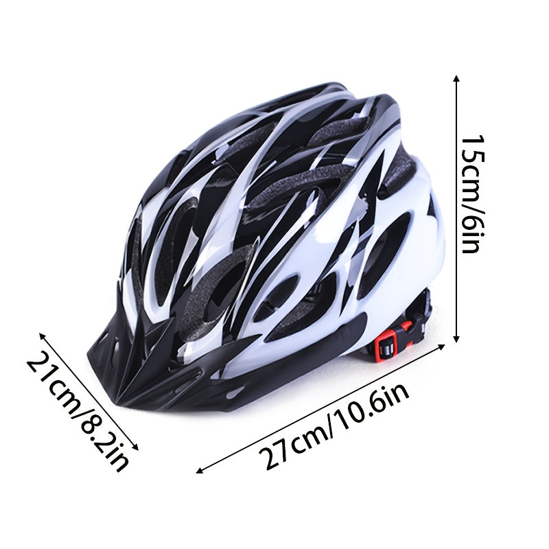 Bicycle Helmet, Unisex Adjustable Lightweight, Breathable Ventilated Honeycomb Design, Built-in Cushioning Pads Sun Visor, Safe Comfortable Riding Experience for Cycling