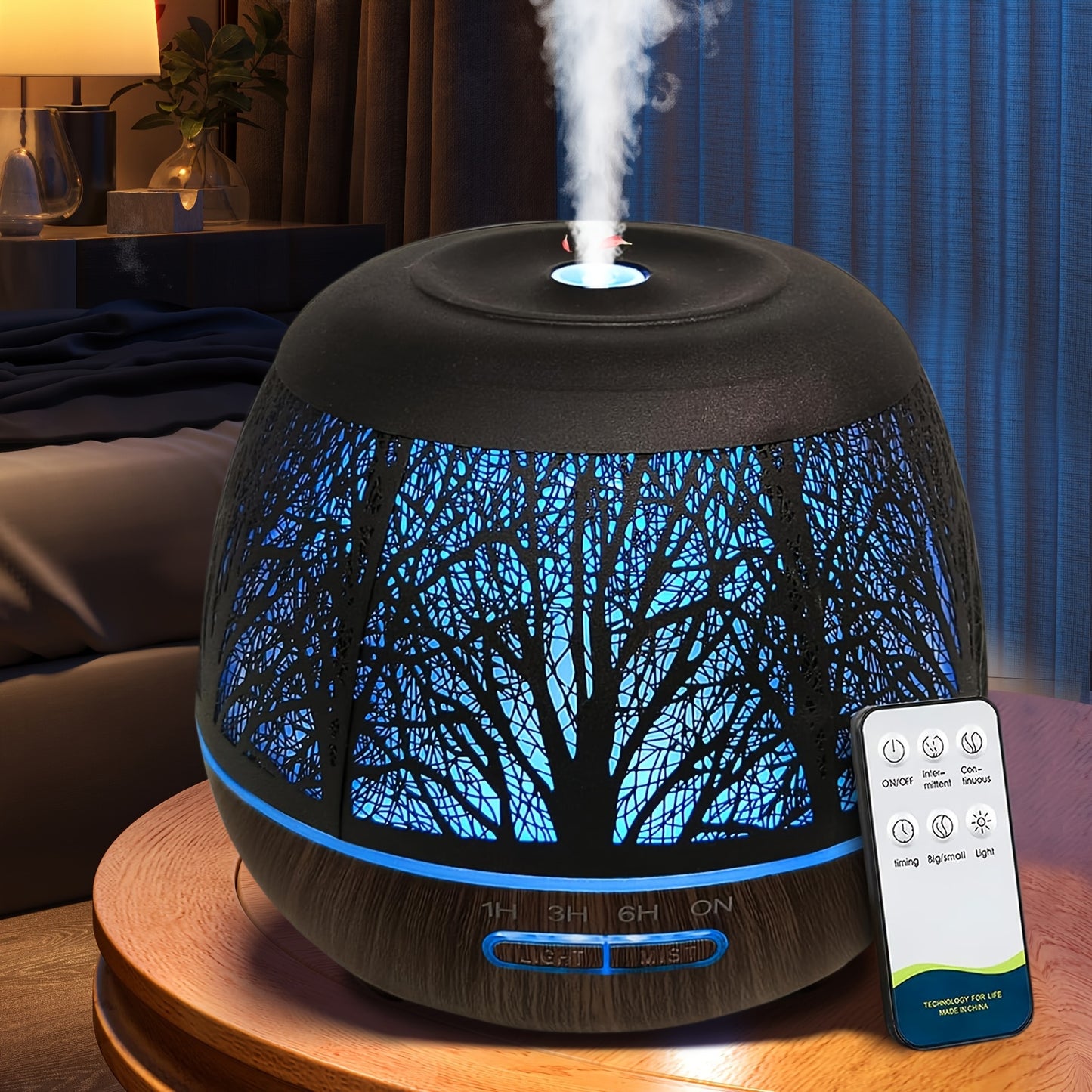 NANAROCCID Metal Aromatherapy Diffuser With 7-Color LED Lights