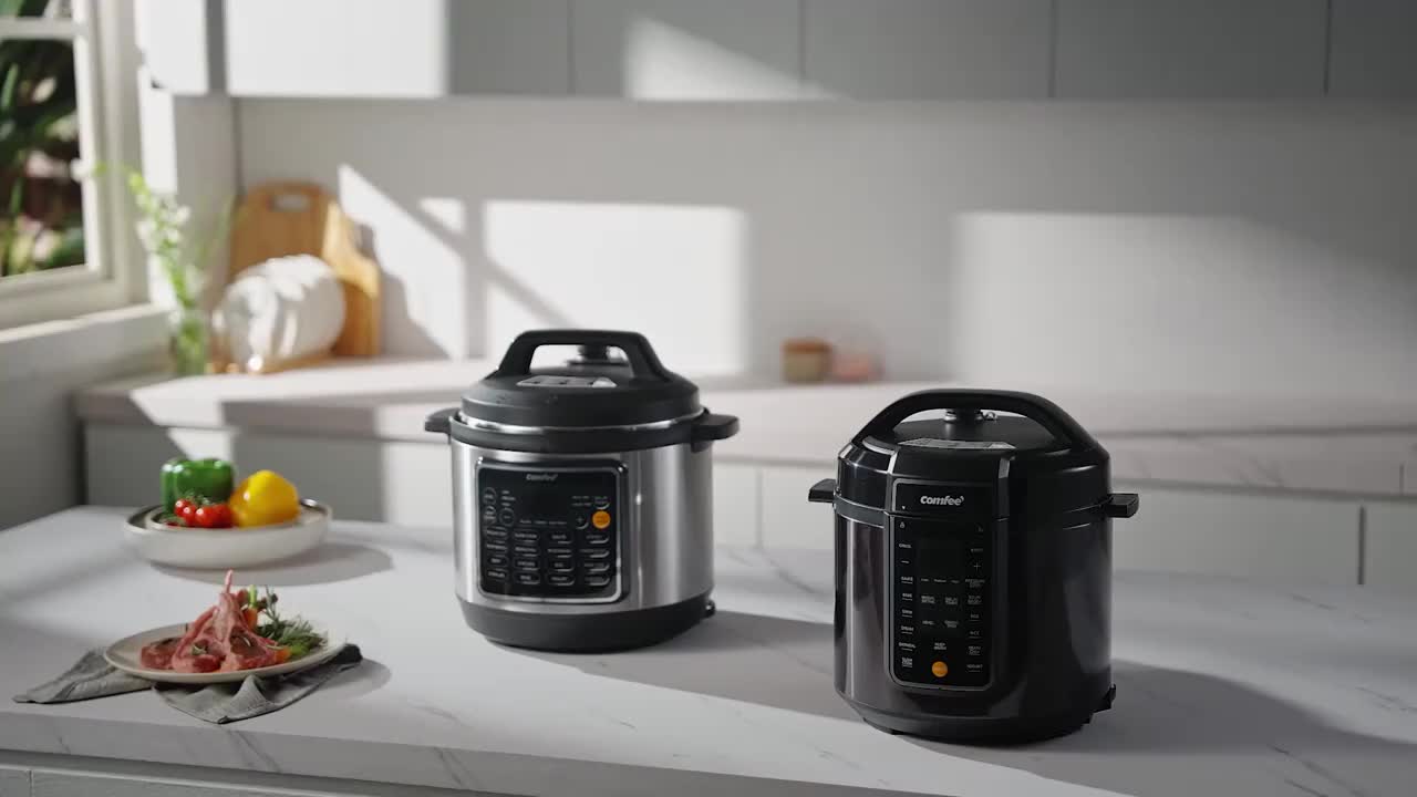 Midea COMFEE One Pot Replaces Nine! Electric Pressure Cooker with 14 Smart Modes | 24-Hour Extended Delayed Start, Includes Steaming Rack And Measuring Cup | Perfect for Family Gatherings, Space-Saving Kitchen Essential