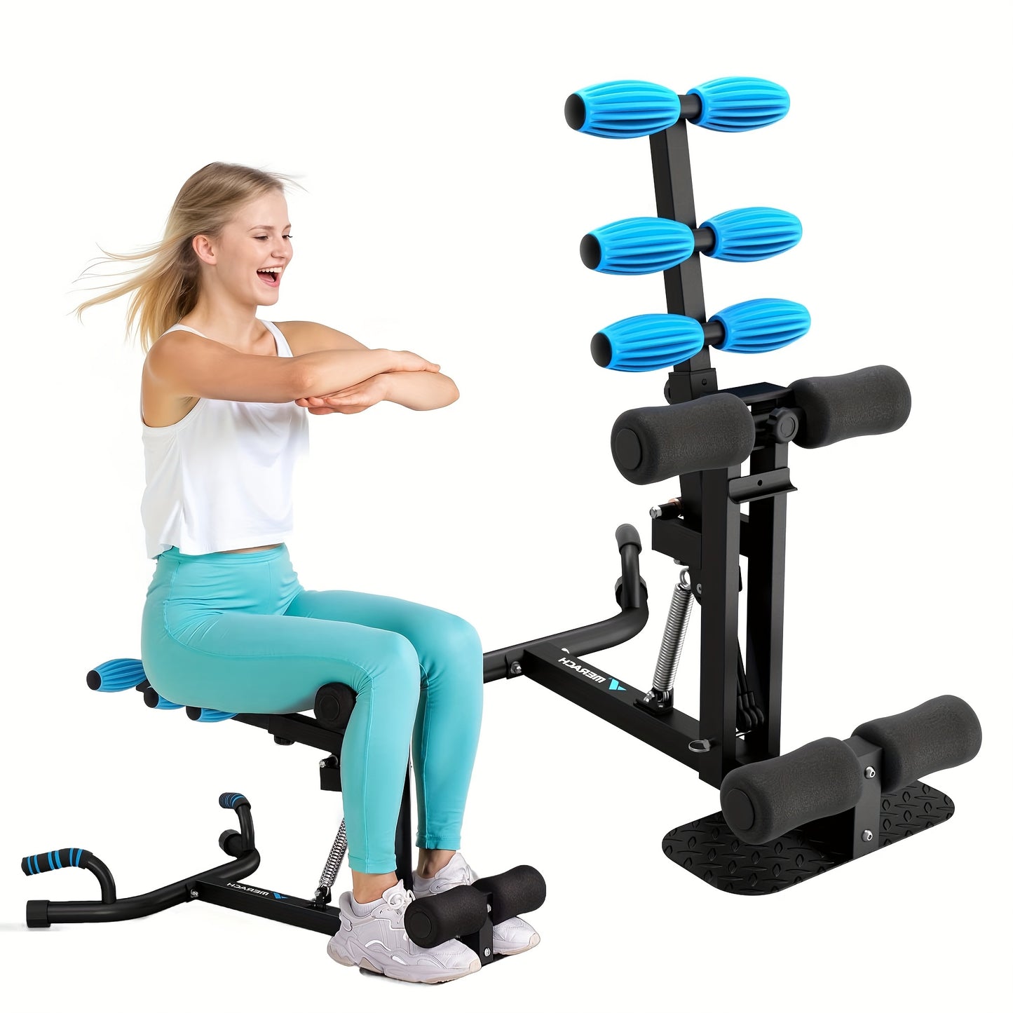 MERACH Deep Squat Machine for Women, Adjustable Glutes Trainer Machine, Core & Leg Exercise, Push Up Workout Equipment At Home Gym