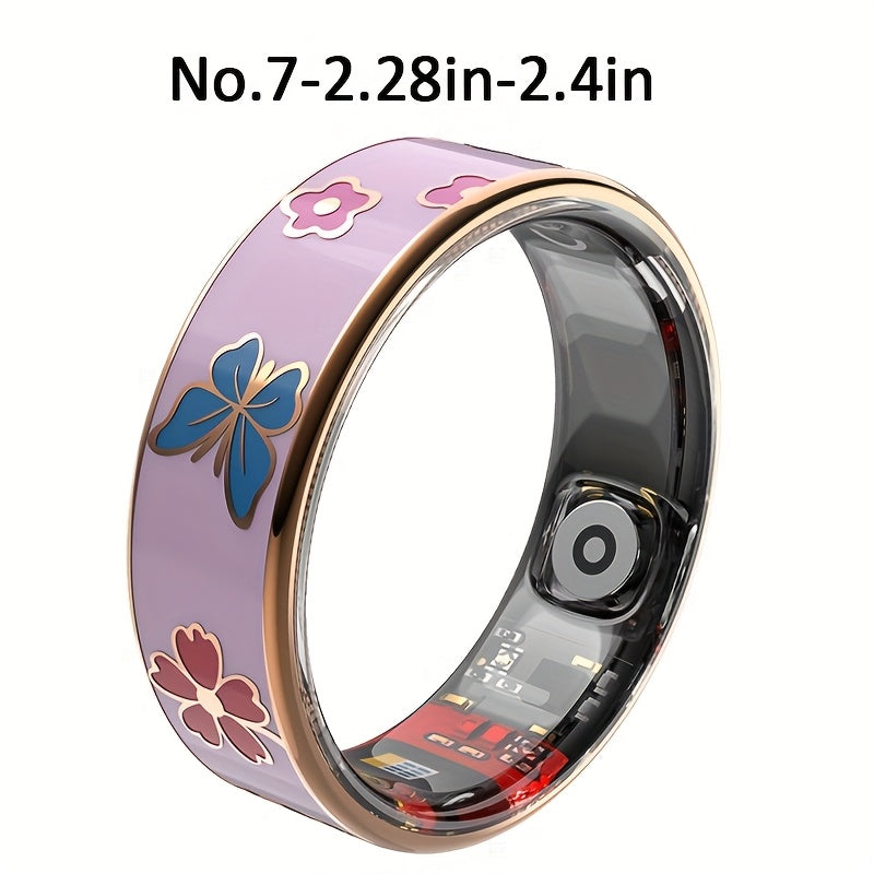 Smart Ring Compatible for Men & Women with Charging Case - Fitness Tracker, Sleep Monitor, Step/Distance/Calorie Counter, Multi-Sport Modes, Magnetic Sync, IP68 Waterproof, Smart, Stylish Ring for Gym & Holiday Gifts